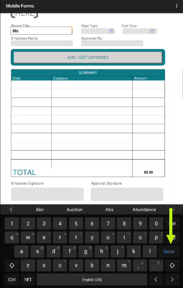 Mobile Forms User Guide